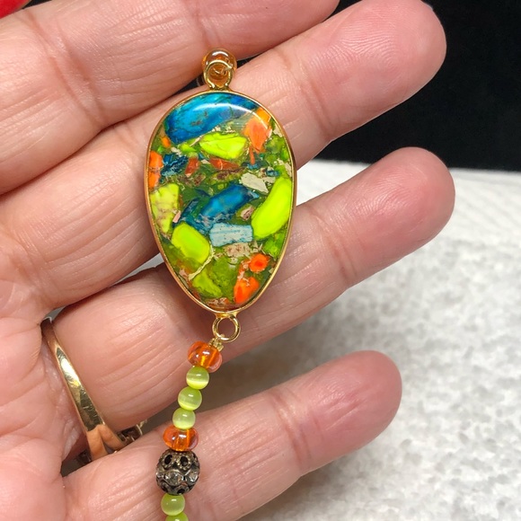 Stunning yellow and orange beaded bracelet - Picture 7 of 10